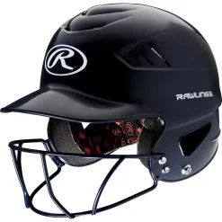 Rawlings Coolflo Batting Helmet With Facemask